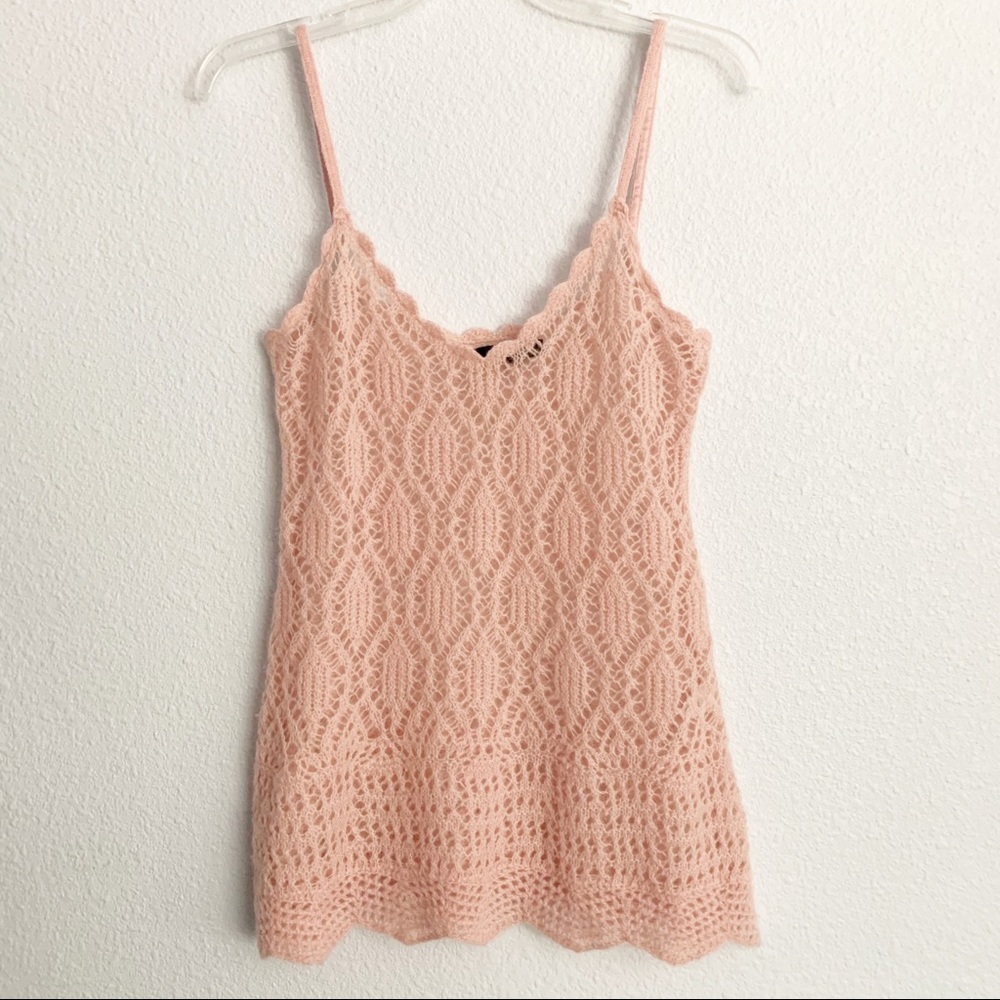 Express Wool Nylon Mohair Blend Knit Top Small